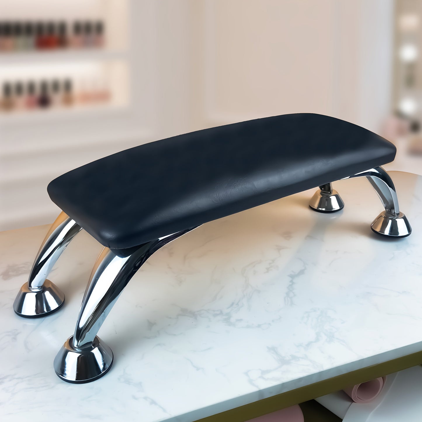 Nail Armrest Hand Pillow Professional Manicure Wrist Rest Cushion for Nail Salon Studio – Soft Hand Rest Support for Nail Tech Pink Black