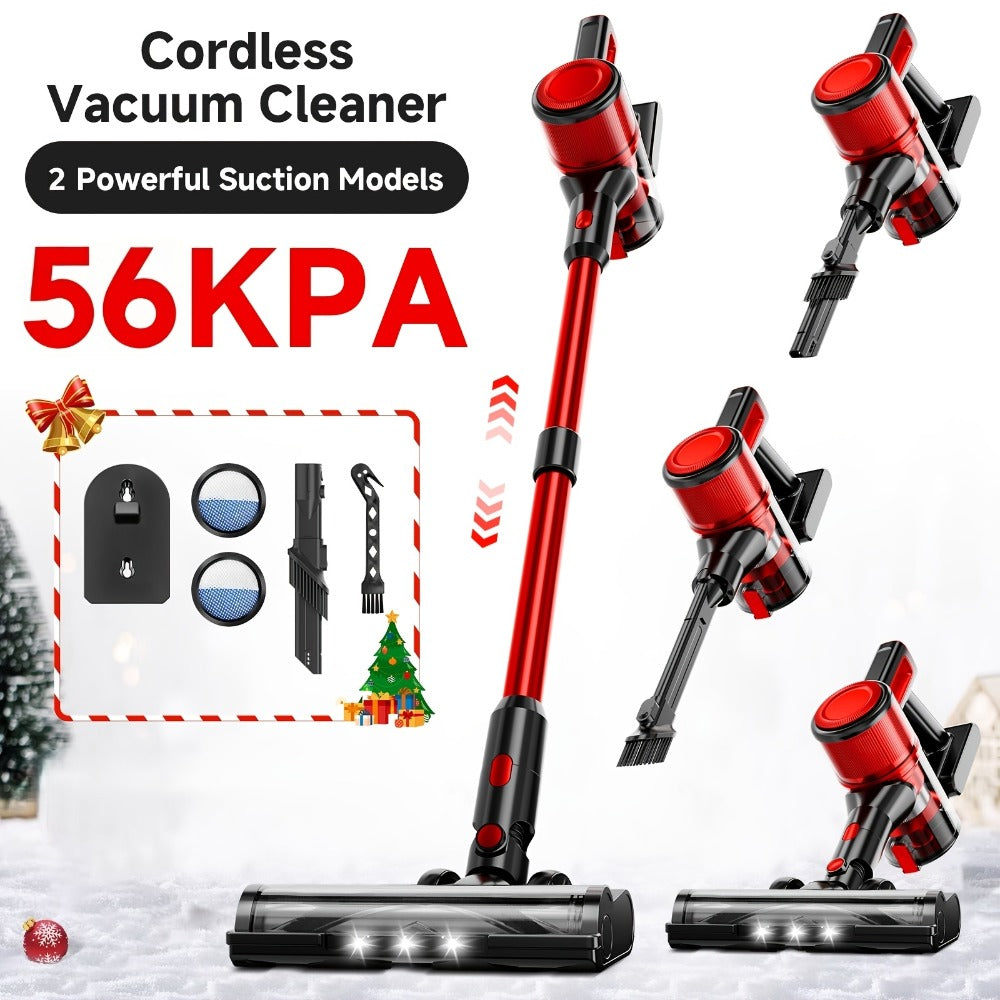 Cordless Stick Vacuum Cleaner 56-68Kpa, 8-in-1 Handheld Vacuum with Rechargeable Battery, 45 Min Runtime for Hard Floors