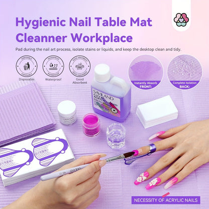 Odorless Acrylic Nail Liquid Monomer 8oz EMA Low Fume with Castor Oil & Vitamin E for Home and Salon Manicures