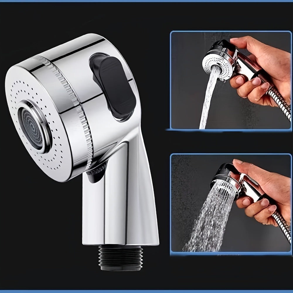 Handheld Shower Head Kit with Hose Bracket Diverter Faucet Adapter High Pressure Portable for Entryways, Bedrooms and Living Spaces