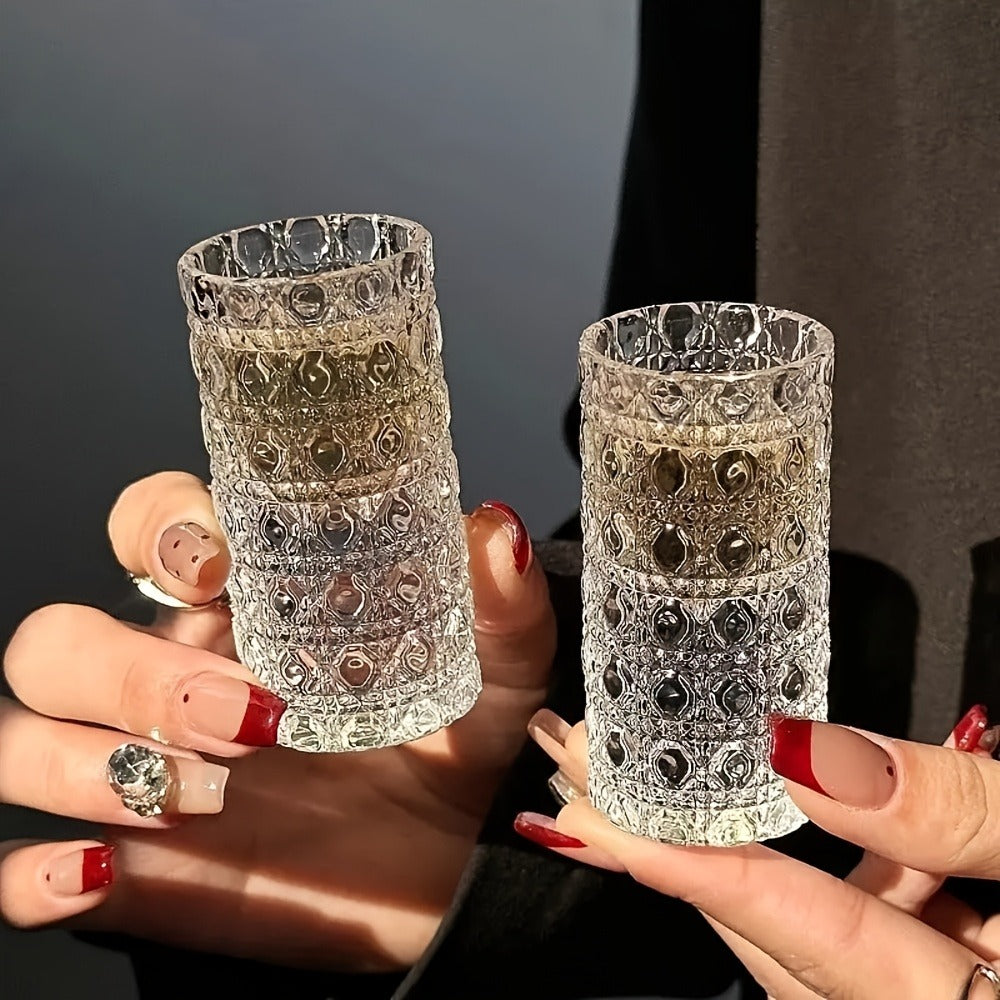 Shot Glass Set Diamond Engraved – Whiskey Vodka Tequila Glasses for Parties Weddings Home Bar Entertaining Reusable Barware Gift