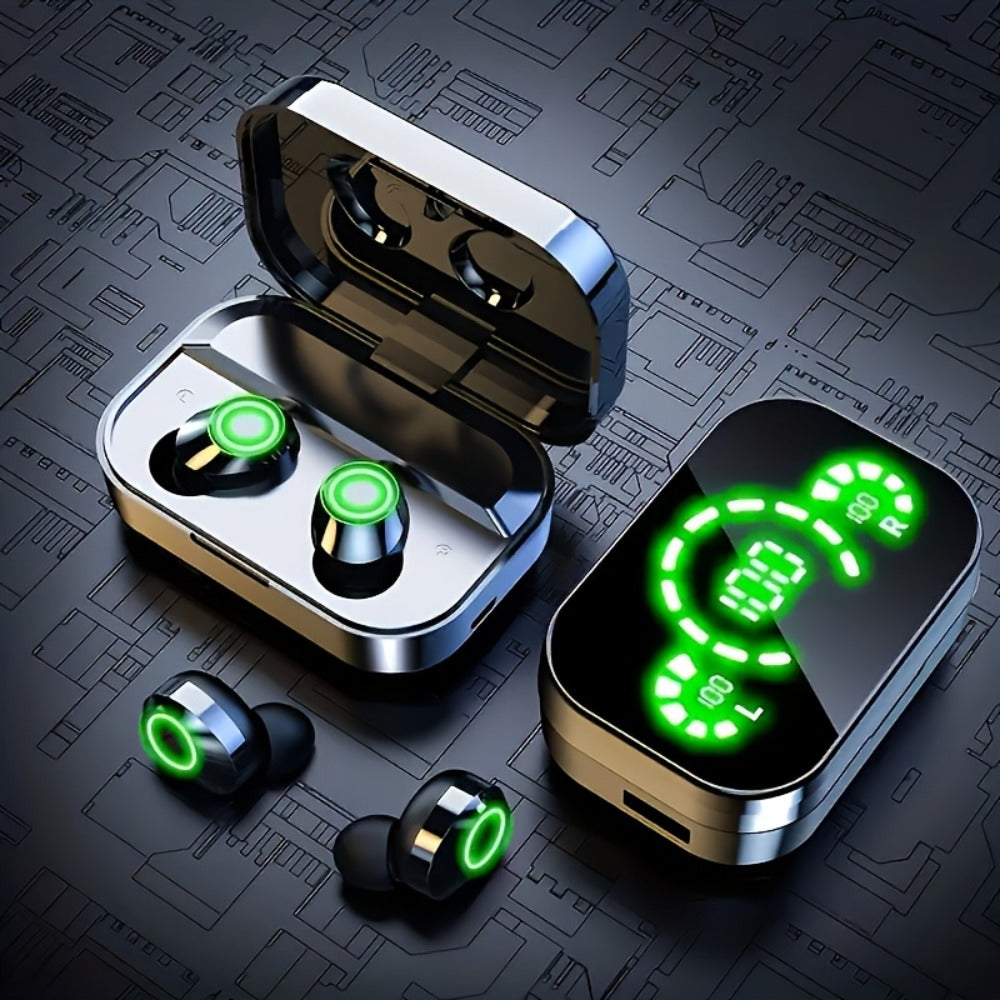 Wireless Earbuds YD03 with Digital Battery Display, IPX4, Touch Control and Type-C Charging