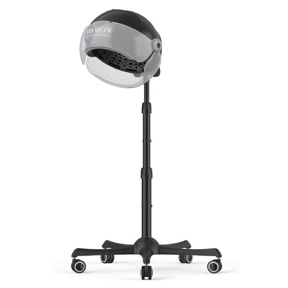 Hooded Hair Dryer 1875W Ionic Standing Bonnet Dryer on Wheels, 3 Heat Settings, Height Adjustable 30-55"