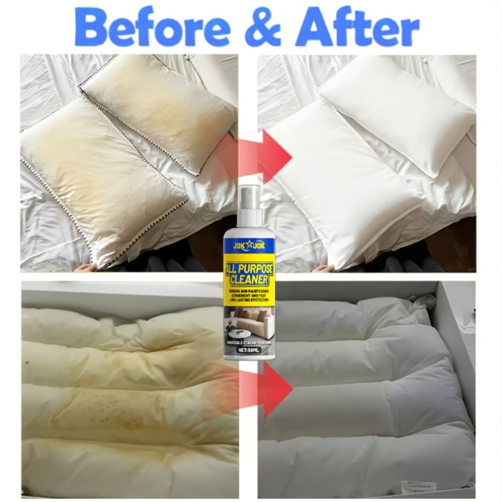 Dry Cleaning Spray for Sofa, Carpet & Leather, Waterless Fabric Stain Remover Spray with Glycerin