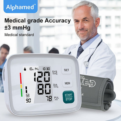 Blood Pressure Monitor Upper Arm - Digital BP Machine, Large Display, 2-4 User Memory 199 Readings