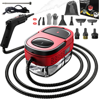 Steam Cleaner 1500W 1.6L Tank Model with 3-Level Hand Control, 221°F Steam and Multi-Tool Kit