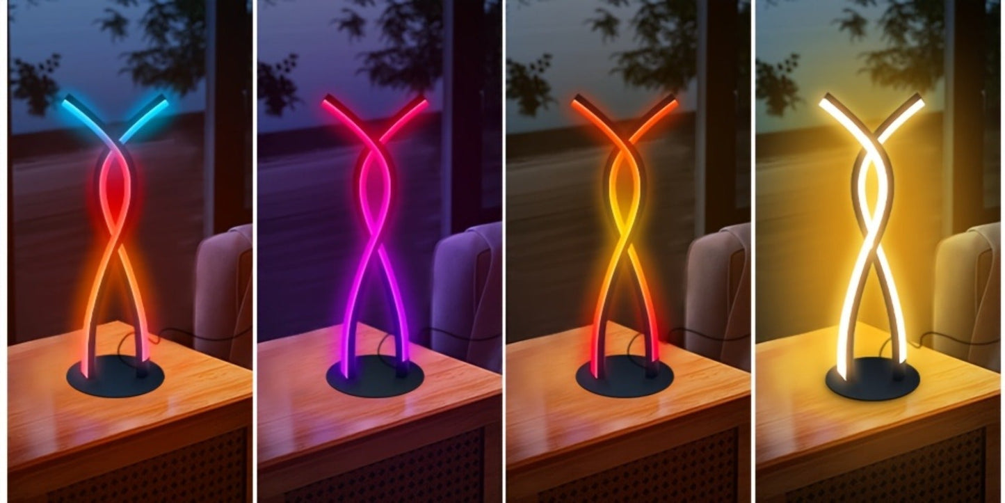 RGB Gaming Desk Lamp with App Control & Music Sync, 18-Key Remote, LED Light Bars, TV Backlight & Night Light