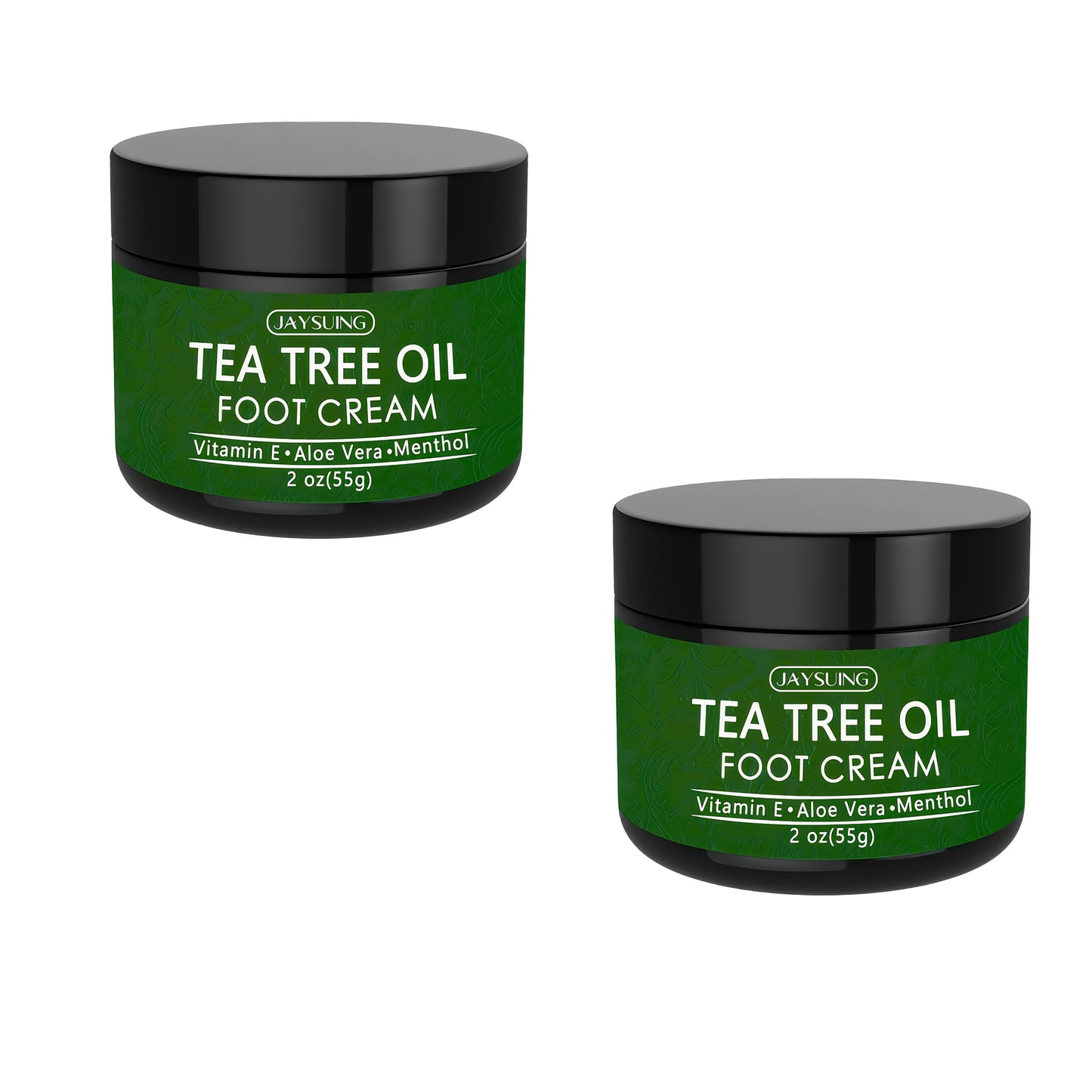 Tea Tree Oil & Coconut Oil Foot & Hand Cream 2-Pack, Deep Moisturizing for Dry Cracked Heels, Rough Hands &