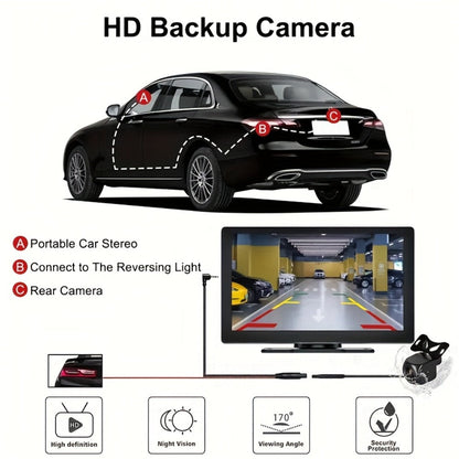Wireless CarPlay & Android Auto Car Display – 7" & 10.62" HD Touchscreen, GPS Navigation, 1080P Reversing Camera, Dashcam, Mirror Link