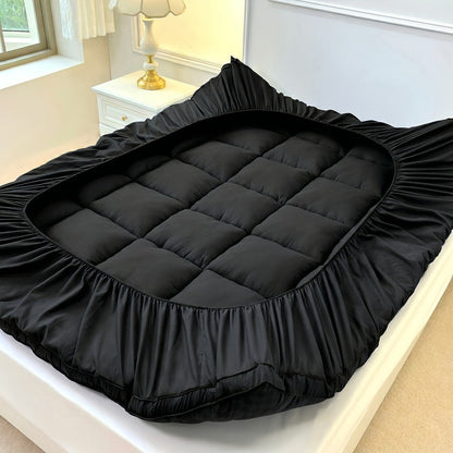 Quilted Mattress Pad Soft Mattress Protector | Machine Washable 500GSM 100% Polyester Deep Pocket 8-12 Inch Fitted Bed Cover Twin Full Queen