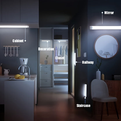 USB-C Rechargeable Motion Sensor LED Light Bar Sets in 10, 20 or 30cm Sizes and 6-, 9- or 12-Packs