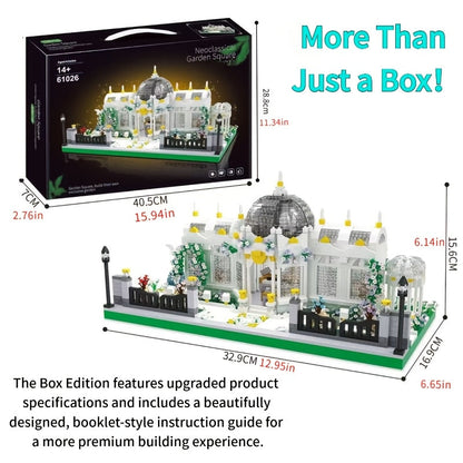 6700-Piece Garden Plaza Building Block Model in Boxed or Bagged Versions with Dome, Flowers and Fence