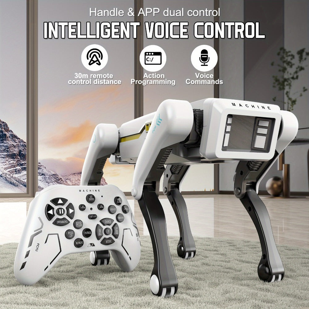 Robot Dog Toy with AI Voice Control & RC Remote, 2.4GHz 99Ft Range, App Programming, Dancing & Storytelling
