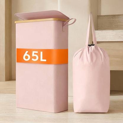 Slim Lidded Laundry Hamper with Removable Bag in Six Colors and 50L, 65L or 75L Options Pictured