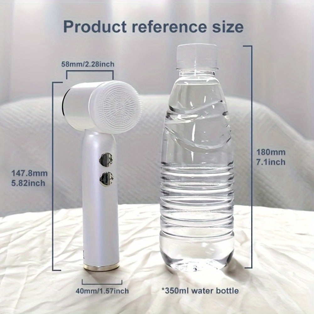 EMS Microcurrent Face Massager Device V-Face Lifting Double Chin Reducer Neck Rejuvenation 6-in-1 Brush Heads for Home or Salon Spa Use