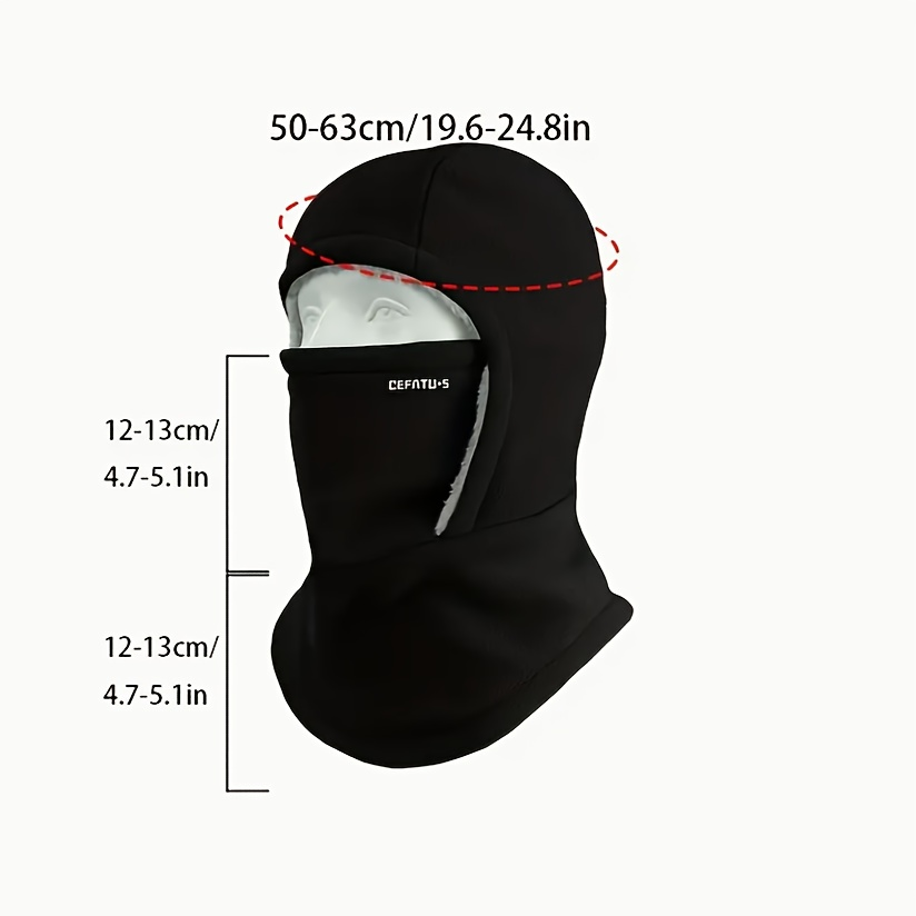 Winter Balaclava Hat with Neck Mask & Ear Protection – Windproof Face-Fit Knit Ski Mask for Men & Women, Thermal Head Cover for Cycling