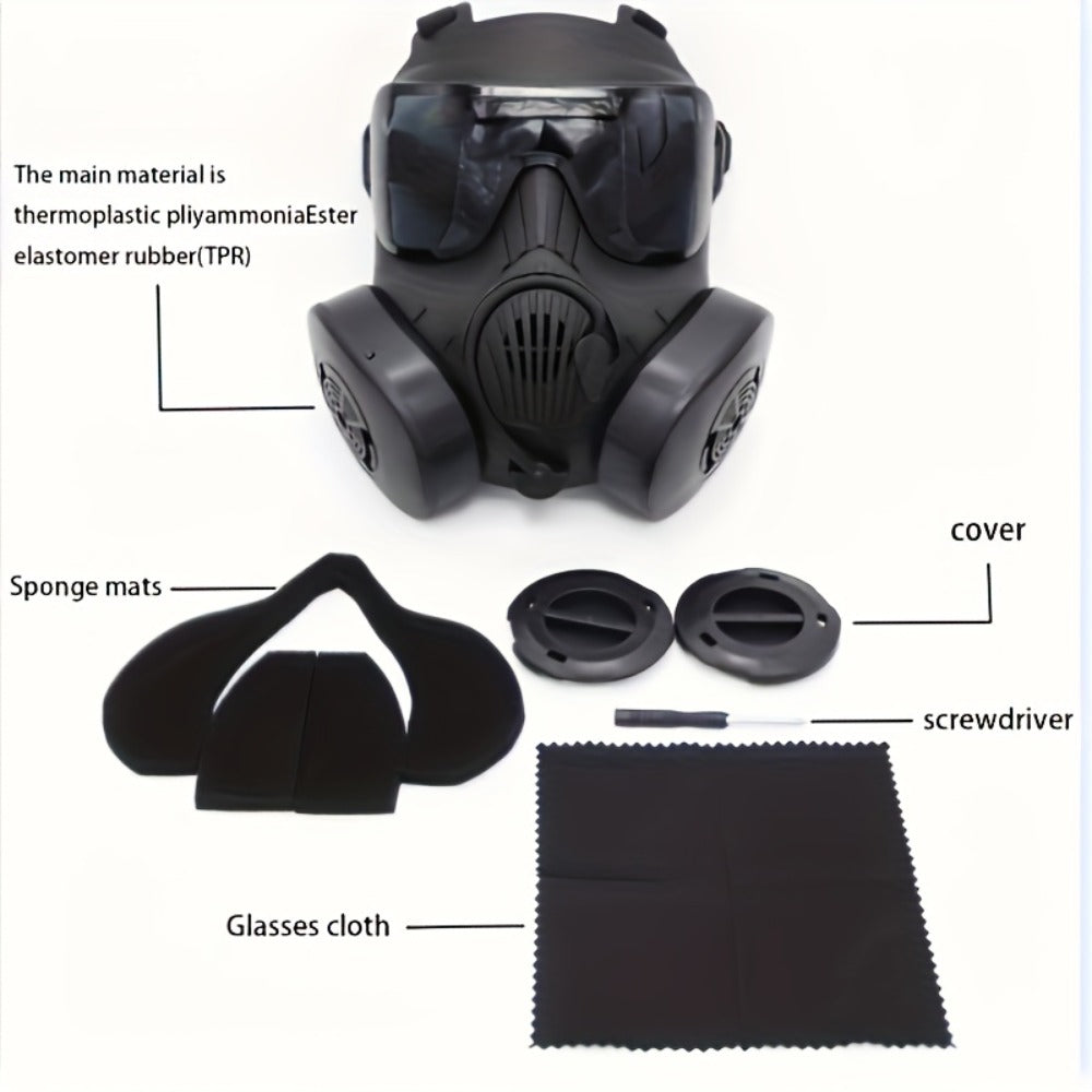 Tactical CS Costume Prop Mask Plastic Airsoft Style – Military Face Mask for Men Halloween Cosplay Role Play CS Simulation Outdoor Camping