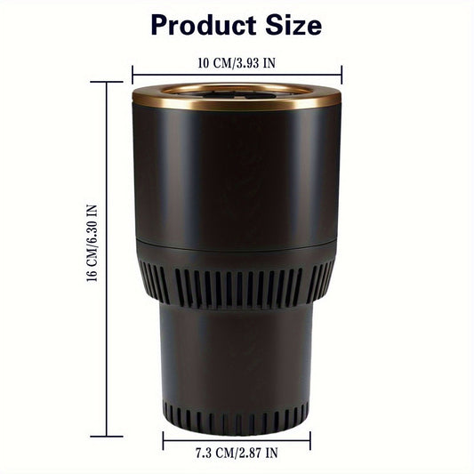 Car Cup Warmer & Cooler 2-in-1 – 12V Electric Heated & Cooled Beverage Holder for Car, Heats to 140°F Cools to 21°F