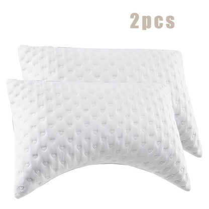 Hotel Quality Sleep Pillows Firm Support Cool-to-Touch Fiber Fill 2/4 Pack – Back Stomach Side Sleeper Pillow Set Soft Breathable Bed