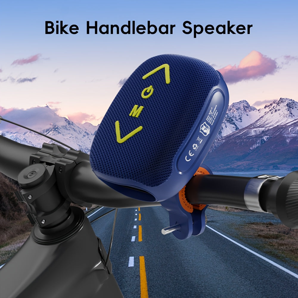 Bluetooth Bike Speaker, IPX5 Handlebar Speaker with Battery, FM, TF, AUX, TWS & Hands-Free Calls