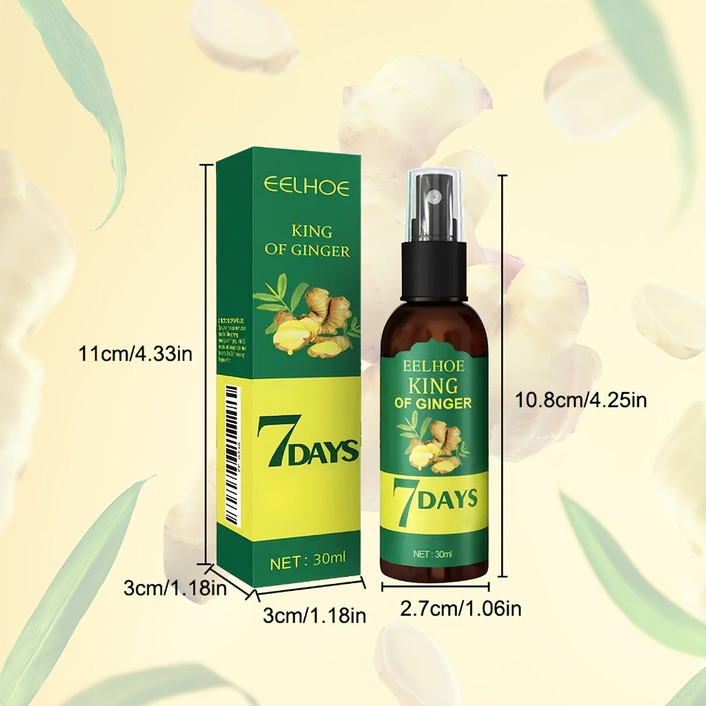 Ginger Root Hair Oil 2-Pack with Biotin Essence, Scalp Massage Treatment, Deep, 7-Day Strengthening & Nourishing Formula for Hair Loss
