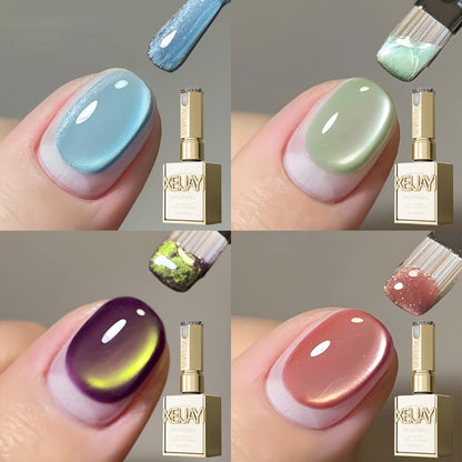 Four-Piece Cat Eye Gel Polish Set in Photo-Frame Bottles with 152, 153, 159 and 132 Color Codes