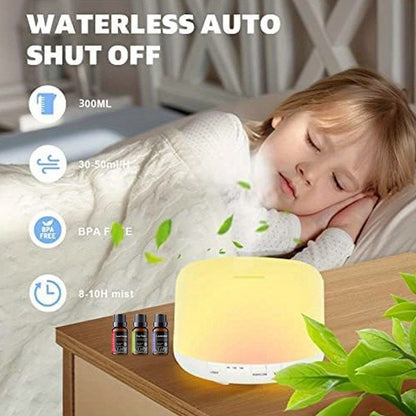 Remote Control Aroma Diffuser 300ml, Humidifier & Mood Light with 6 Premium Essential Oils