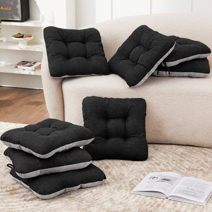 Memory Foam Chair Cushions 4/8 Pack, Non-Slip Seat Pads for Dining Chairs, Kitchen, Office & Patio – Indoor Outdoor Chair Pads M/L Size