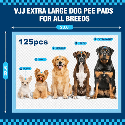 Disposable Dog Pads 24"x24" Bulk Pack – Super Absorbent Leak-Free Puppy Pee Pads with Odor Control for Indoor & Outdoor Use