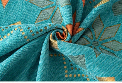 Sofa Cover Bohemian Embroidered Chenille Knit Throw with No Padding in Four Sizes and Five Colors