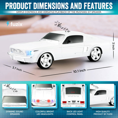 Fuzix WS-1967 Classic Car Bluetooth Speaker with LED Lights | Retro Replica Wireless Stereo, FM Radio, USB/TF/AUX, Built-in Mic