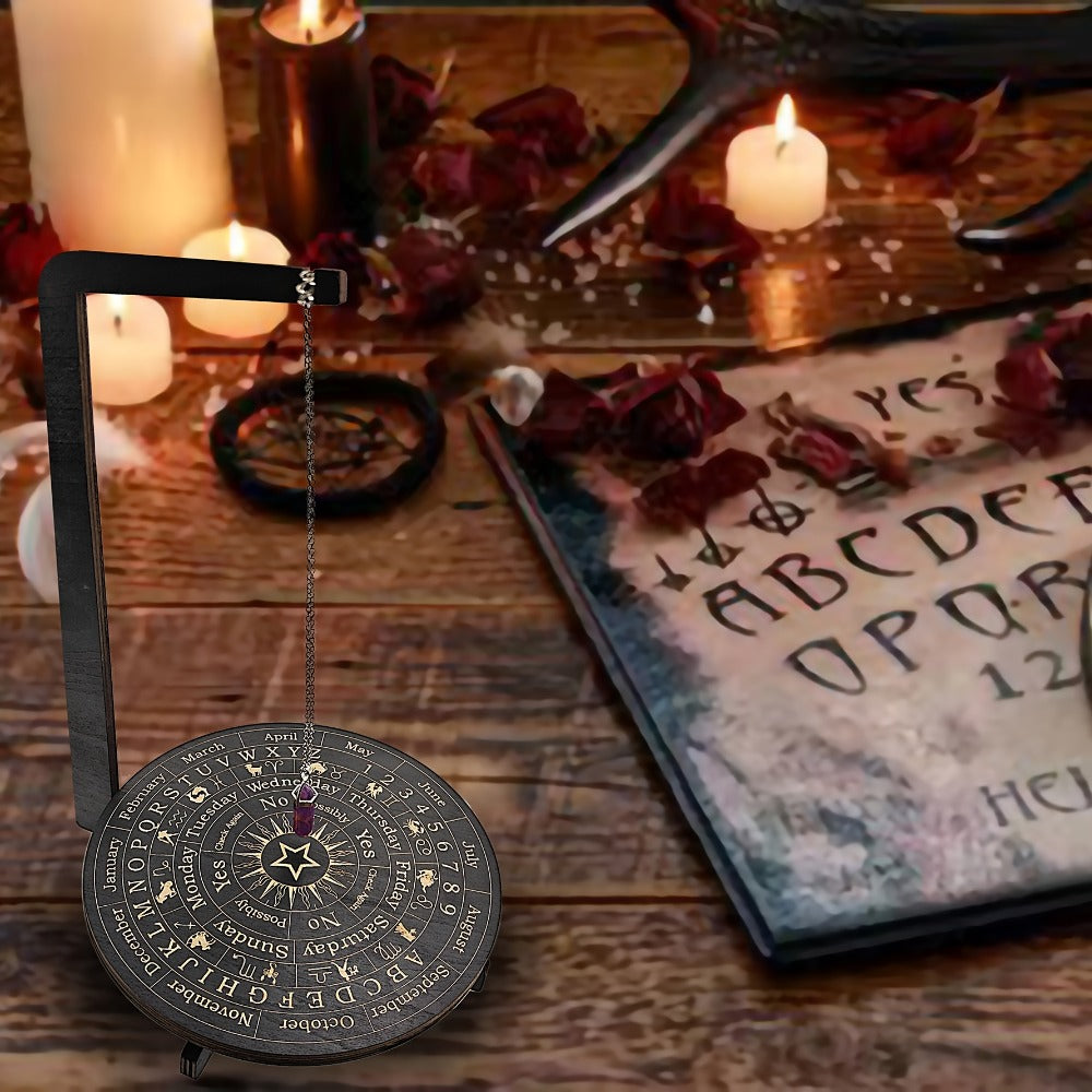 Wooden Pendulum Stand for Divination, Crystal Display Holder, Witchcraft Altar Decor for Entryways, Bedrooms and Living Spaces