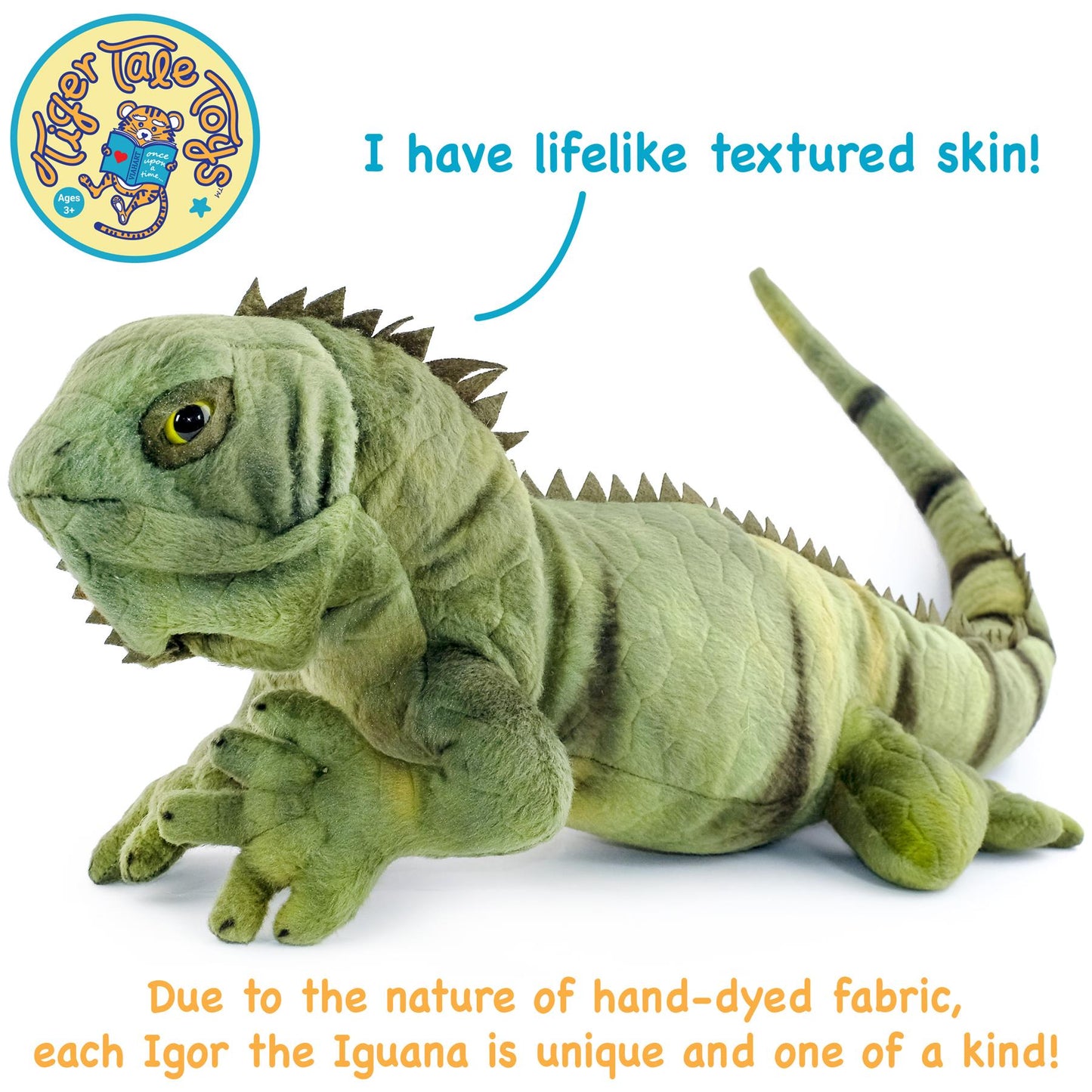 Large Iguana Stuffed Animal Plush 27 Inch, Igor the Iguana Realistic Lizard Plush Toy by Viahart
