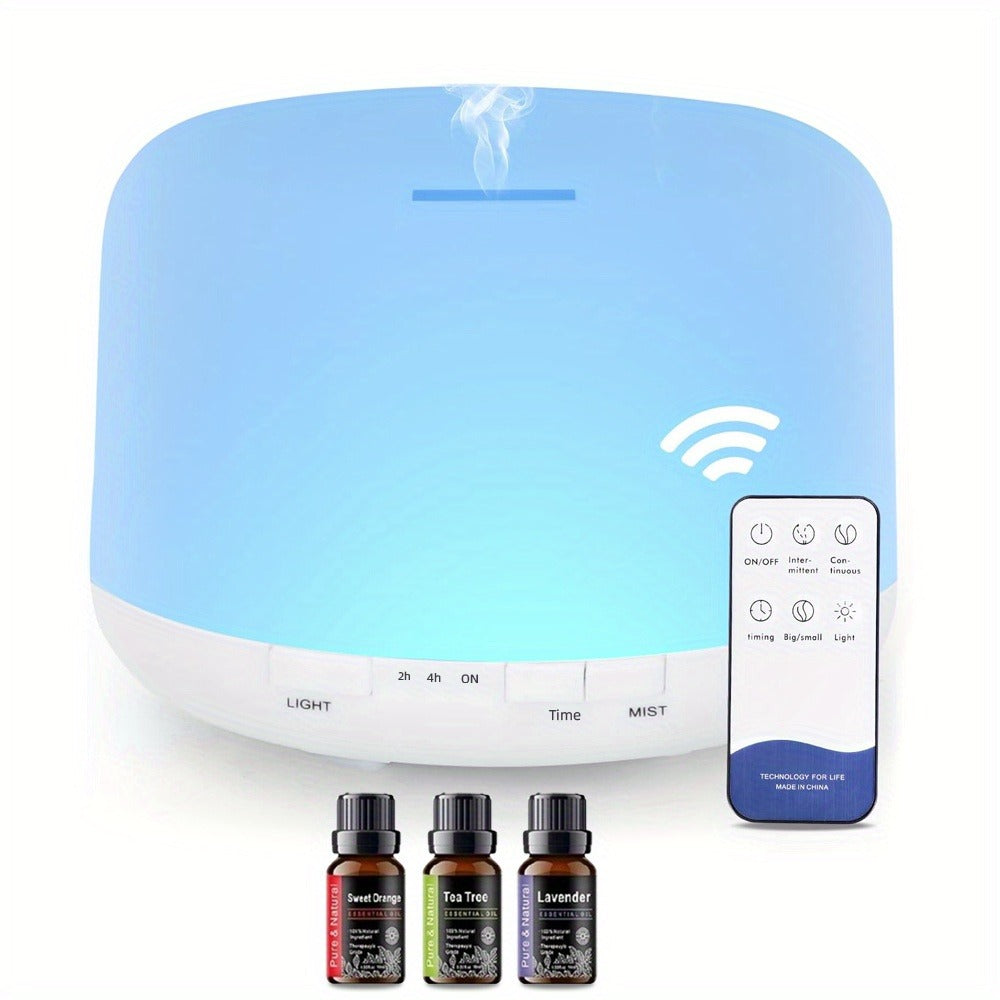 Remote Control Aroma Diffuser 300ml, Humidifier & Mood Light with 6 Premium Essential Oils