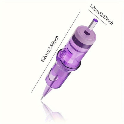 Tattoo Cartridge Needles 30 50pcs Purple RL RS RM M1 Mixed Sizes - Tuffking Disposable for Temporary Body Art, Festivals and Costumes