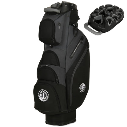 Golf Cart Bag 14-Way Full Length Dividers Protect Clubs 8 Zippered Pockets Cooler Pocket Valuables Pocket Ergonomic Shoulder Straps Rain