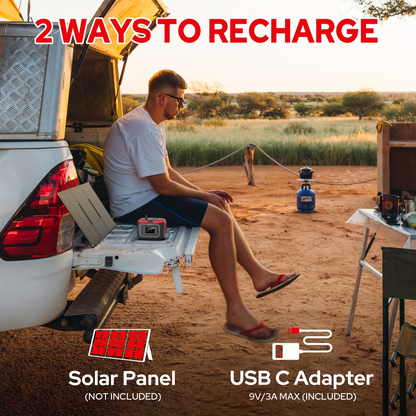 Battery Power Station 120W 97.68Wh 26400mAh Portable Backup with AC Outlet USB-C QC USB-A DC for Camping RV Travel Emergency Home Blackout