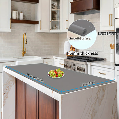 Extra Large Silicone Mat for Kitchen Counter, Heat Resistant Countertop Protector, Nonstick Craft Mat & Placemat