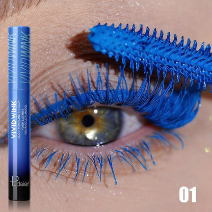 Colored Mascara in Five Numbered Shades with Slim Color-Coordinated Tubes and Integrated Comb-Style Wands