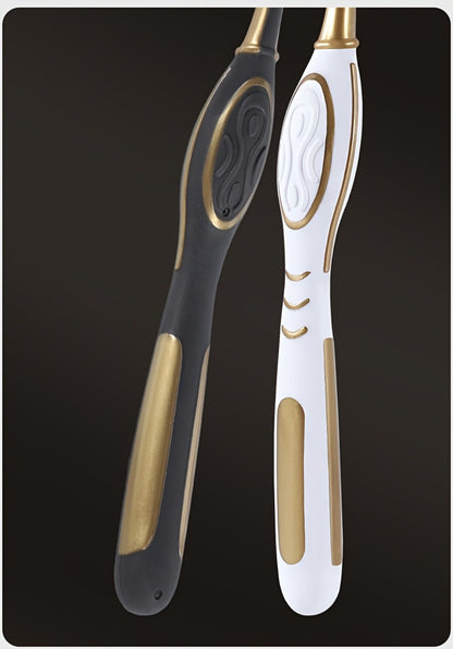 Gloryin Soft Bristle Toothbrush Set Anti-Slip Olive Handle Full Size Head Gentle Gum Care Daily Oral Hygiene