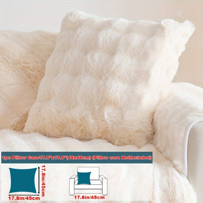 Sofa Cover Thick Faux Rabbit Plush Panels with Backing Detail for Seat, Armrest, Backrest or Pillowcase