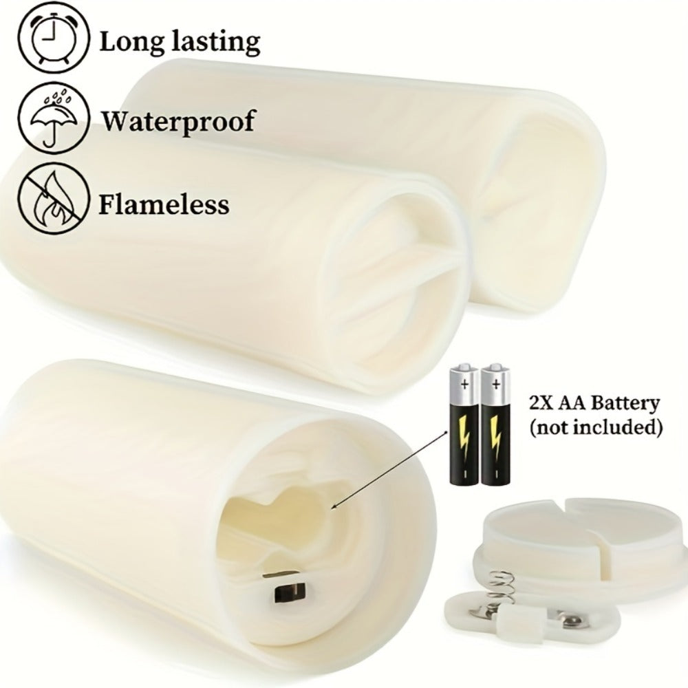 24-Piece Flameless LED Candle Set with Four Remotes and 4-, 5- or 6-Inch Battery-Operated Candles for Event and Home Decor