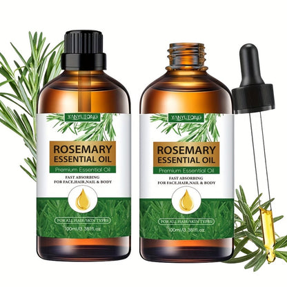 Essential Oil Rosemary External-Use Dropper Bottle with 1-Piece, 2-Piece or 1.01oz Available Options
