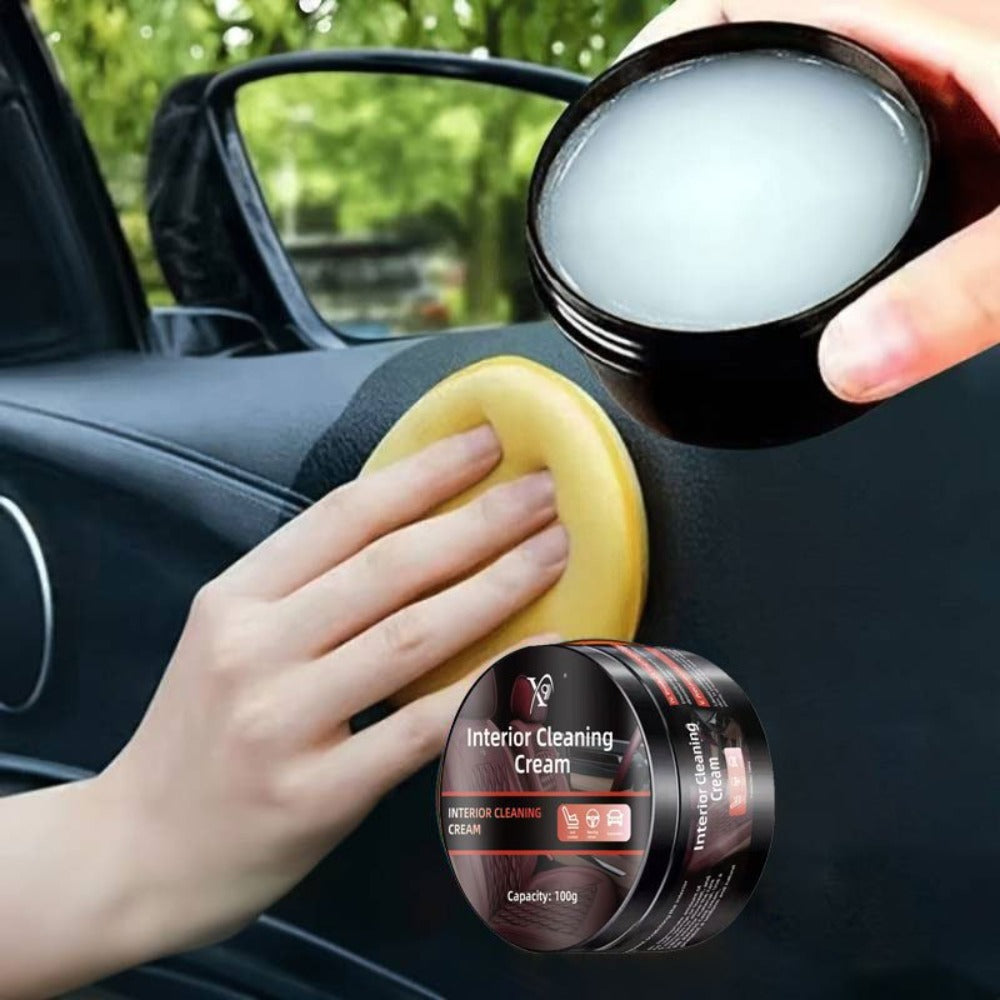 Car Plastic Restorer & Tire Protector Kit 3.38oz – Nano Coating Interior Shine, Yellowing Repair, Black Trim Renewal with Applicator Sponge