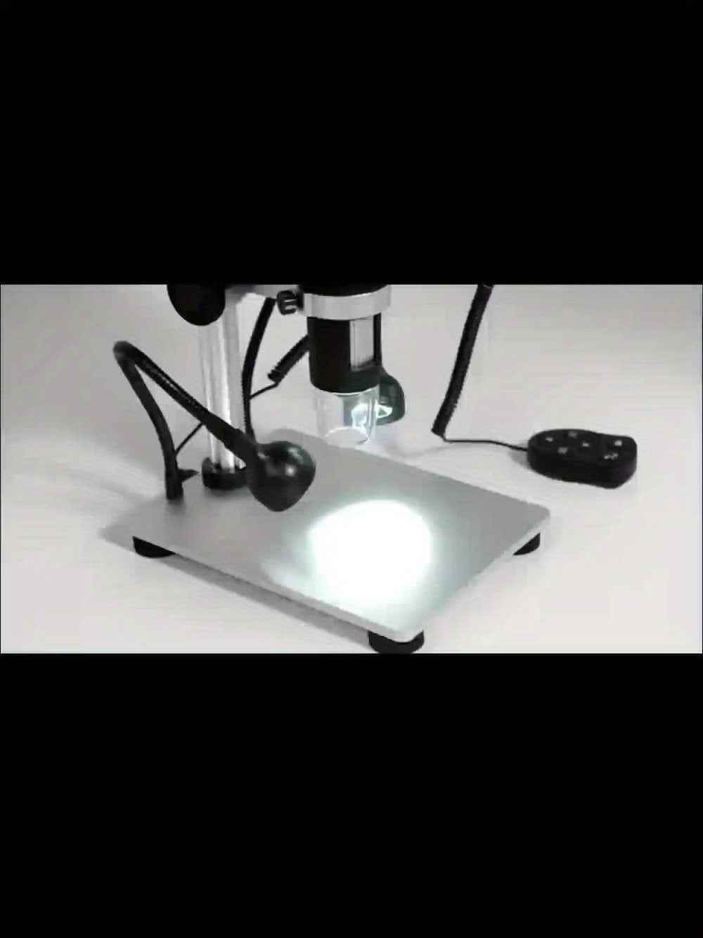 DM9 7-Inch Digital Microscope with Eight Lens LEDs, Two Side Lights and Tilting Screen for Coin and PCB Inspection