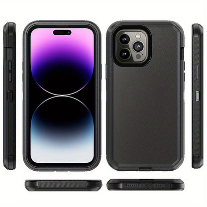 Phone Case Dual-Layer TPU and PC layered Armor with rear ring layout for iPhone 14 with Model-Specific Cutouts and Color Choices