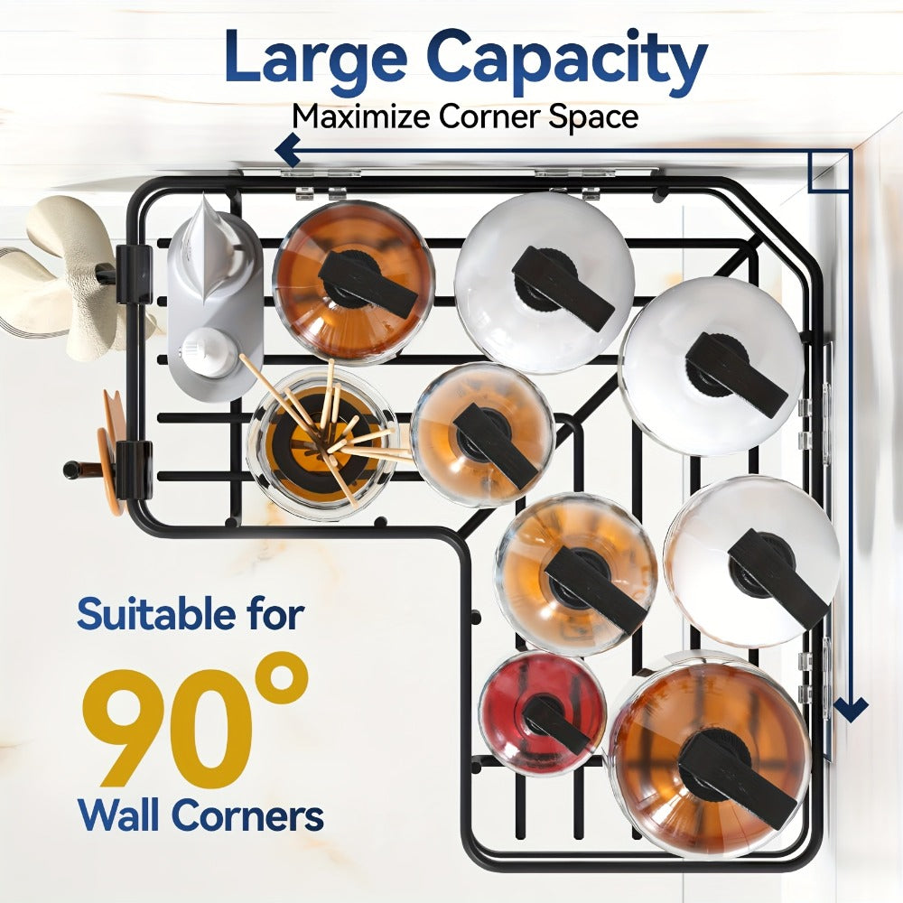 Corner Shower Caddy 5 Pack with Soap Holder & 4 Removable Hooks – Rustproof No Drill Shower Shelf Organizer for Inside Shower