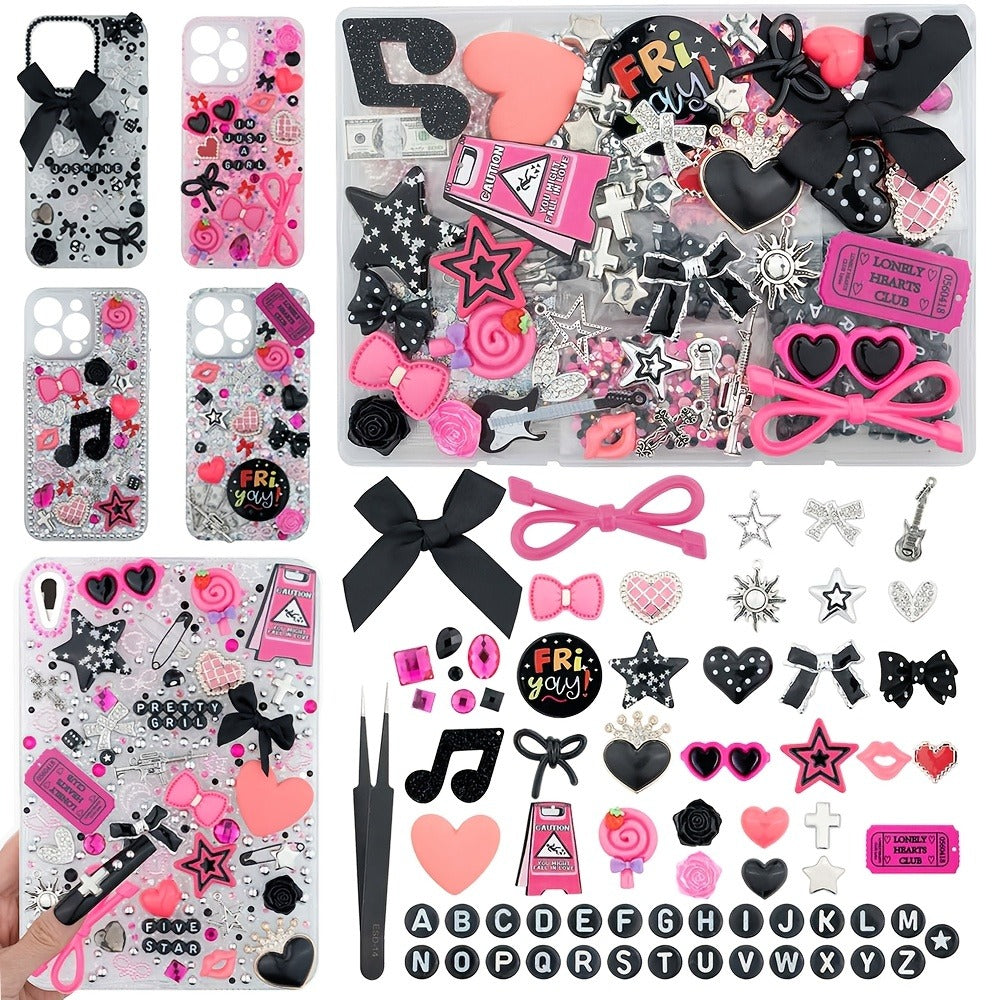 1050pcs Junk Case Charms Kit Kawaii DIY Phone Case Decoration for Home and Salon Manicures
