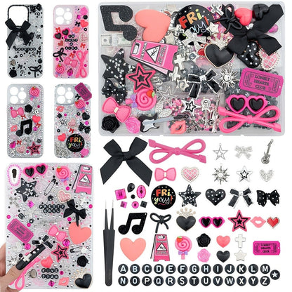 1050pcs Junk Case Charms Kit Kawaii DIY Phone Case Decoration for Home and Salon Manicures