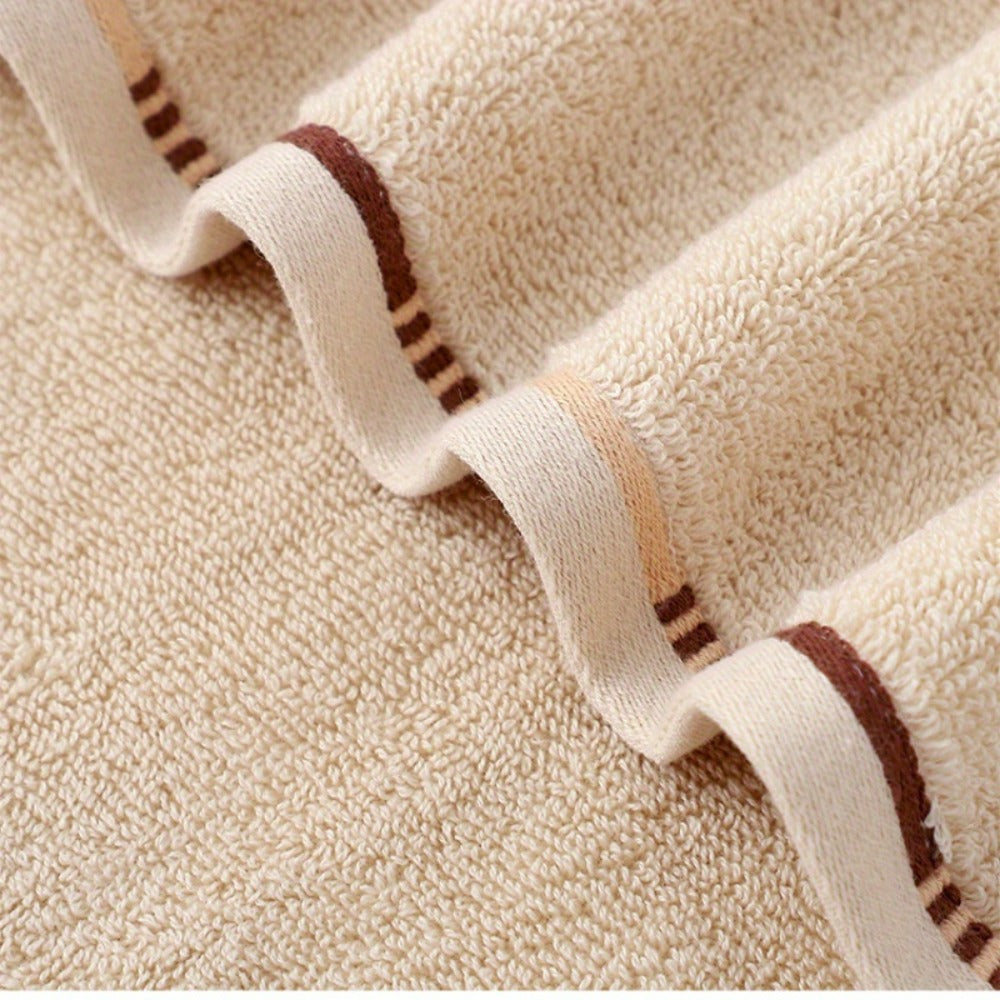 Towel Set 4-Pack Pure Cotton Face Towels in Camel, Beige Yellow or Mixed Colors for Home and Spa